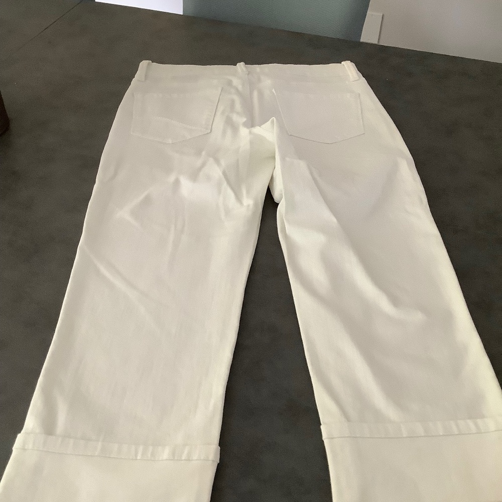 White jean-style capris